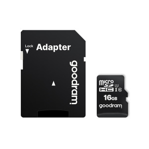Κάρτα Μνήμης GoodRam microSDHC 16GB UHS I Class 10 + Adapter - GoodRAM