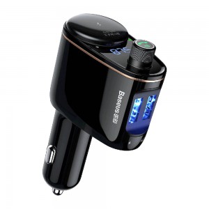 FM Transmitter Baseus Locomotive S-06 Bluetooth, mp3, car charger Μαύρο