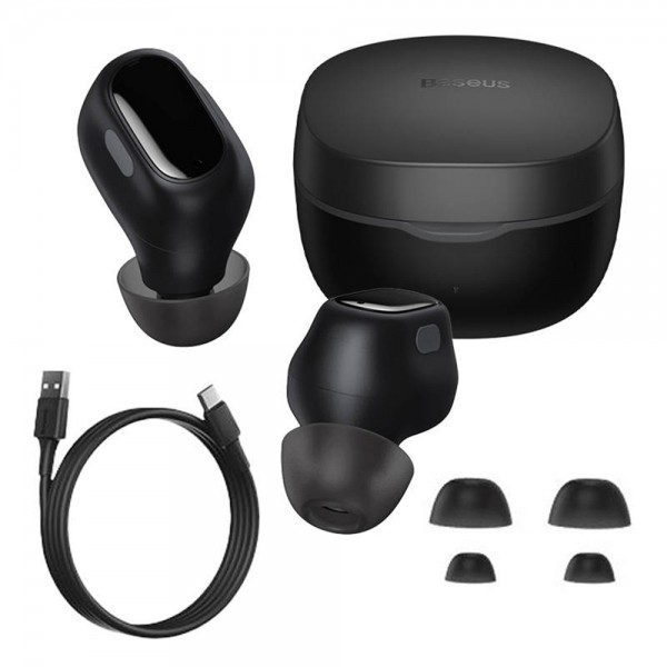 Ακουστικά Baseus Encok WM01 wireless earphone Bluetooth 5.3 Μαύρο