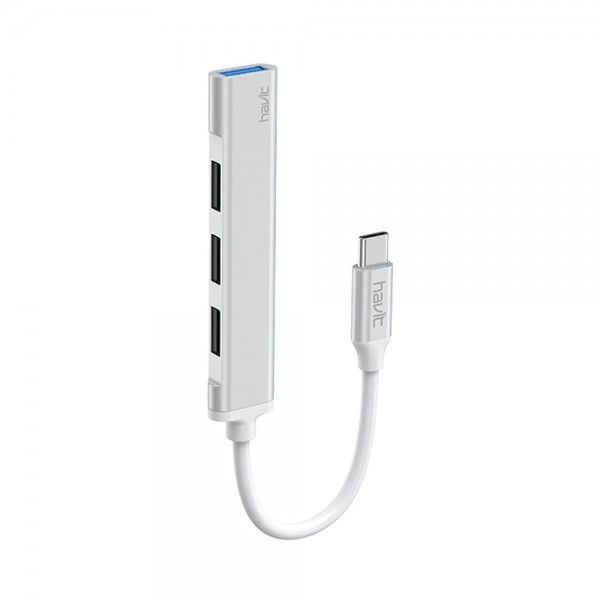 Havit HB41 Hub USB-C σε 4 USB-A Ασημί