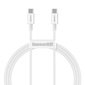 Καλώδιο Baseus Superior Series Cable USB-C to USB-C, 100W, 1m Λευκό - Baseus - Λευκό - Type C