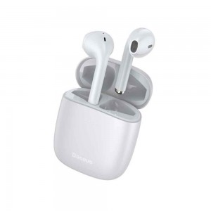 Baseus Encok W04 Pro wireless earphone Bluetooth 5.0 Λευκό
