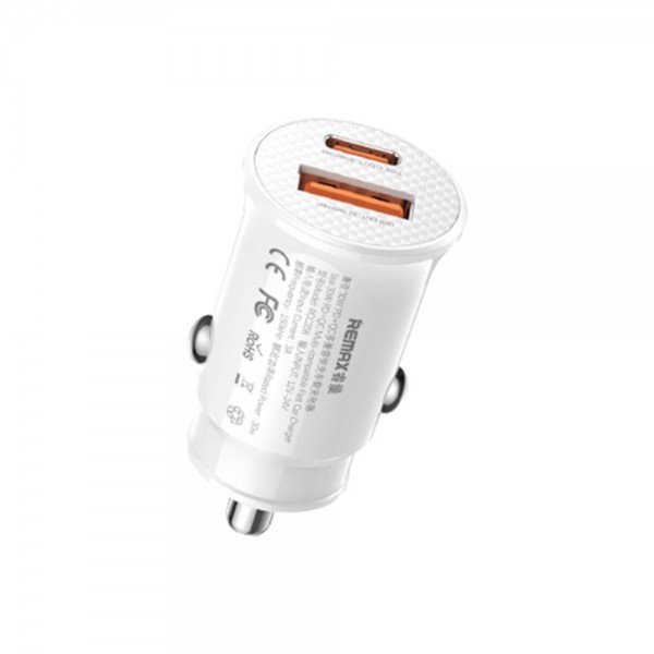 Φορτιστής Αυτοκινήτου REMAX Siya Series RCC358 30W PD+QC Λευκό