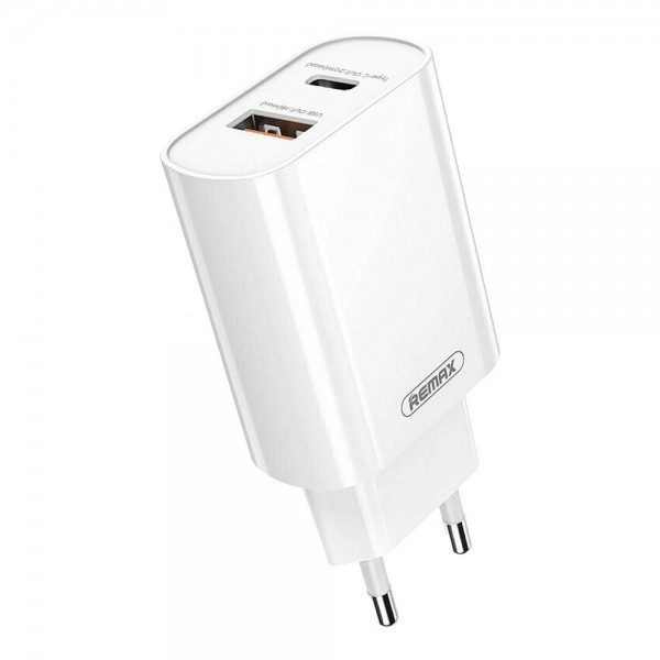 Φορτιστής REMAX Jane Series RP-U37 USB/Type C QC3.0 20W PD Fast Charger Λευκό