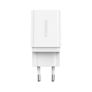 Φορτιστής Foneng USB-A K300 Quick Charge 3.0 Χωρίς Καλώδιο Λευκό - Foneng - Λευκό - Φορτιστής Χωρίς Καλώδιο (Αντάπτορας)