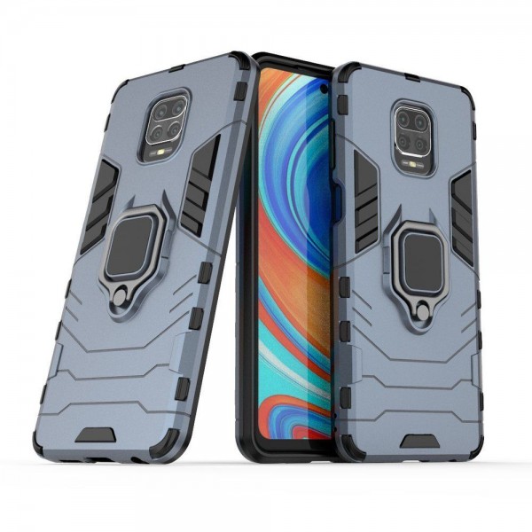 Ring Armor Kickstand magnetic car holder Xiaomi Redmi Note 9S/9 Pro Μπλέ