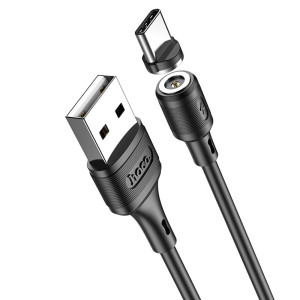 Hoco - Charging Cable Sereno (X52) - Magnetic Conector, USB-A to USB Type-C, 12W, 2.4A, 1.0m - Black