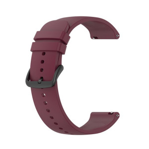 Techsuit - Watchband 20mm (W001) - Samsung Galaxy Watch 4, Galaxy Watch Active 1 / 2 (40 mm / 44 mm), Huawei Watch GT / GT 2 / GT 3 (42 mm) - Dark Red