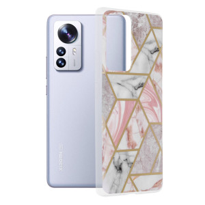 Techsuit - Marble Series - Xiaomi 12 Pro - Pink Hex