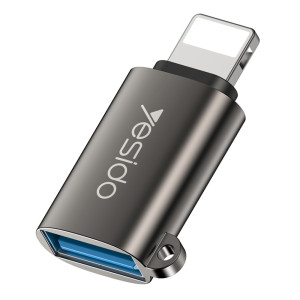 Yesido - OTG Adapter (GS14) - USB 3.0 to Lightning, Plug & Play, 480Mbps - Black