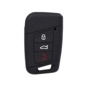 Techsuit - Car Key Case (1001.12) - VW Tiguan/Skoda Kodiaq - Black