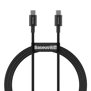 Baseus - Data Cable Superior Series (CATYS-B01) - Type-C to Type-C, 100W, 1m - Black