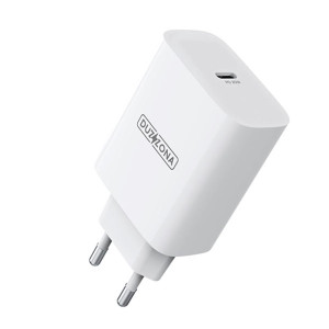 Duzzona - Wall Charger (T3) - Type-C Fast Charging for iPhone / iPad, 20W - White