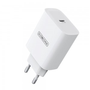 Duzzona - Wall Charger (T3) - Type-C Fast Charging for iPhone / iPad, 20W - White