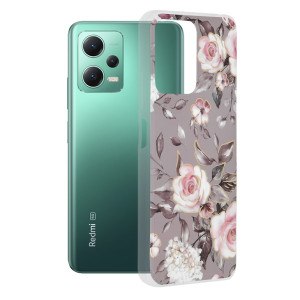 Techsuit - Marble Series - Xiaomi Redmi Note 12 5G / Poco X5 - Bloom of Ruth Gray