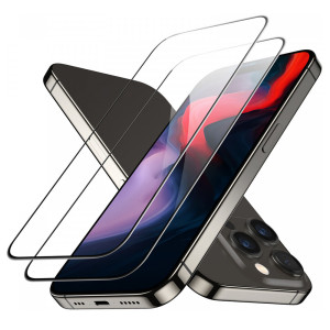 ESR - Tempered Glass (2 pack) - iPhone 15 Pro Max - Black