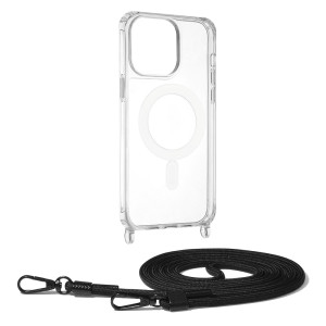 Techsuit - Acrylic MagSafe Crossbody - iPhone 14 Pro Max - Black