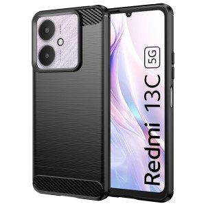 Techsuit - Carbon Silicone - Xiaomi Redmi 13C 4G / 13C 5G / Poco M6 / C65 - Black