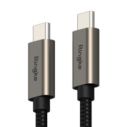 Ringke - Data Cable - Type-C to Type-C, 60W, 1m - Black Ringke - Data Cable - Type-C to Type-C, 60W, 1m - Black