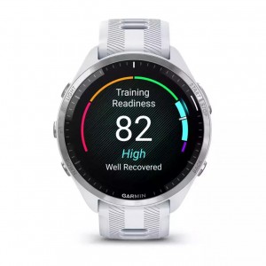 Garmin Forerunner 965 Titanium 47mm Αδιάβροχο Smartwatch με Παλμογράφο (Whitestone/Powder Grey)
