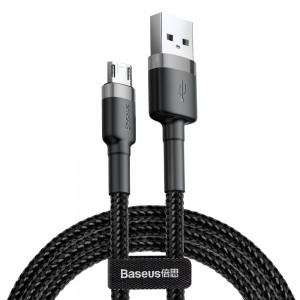 BASEUS cable USB A to Lightning 2,4A Cafule CAMKLF-BG1 0,5 m black gray