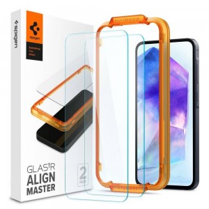 Spigen Tempered Glass Alm Glas. Tr 2-Pack For Samsung A55 5G Clear