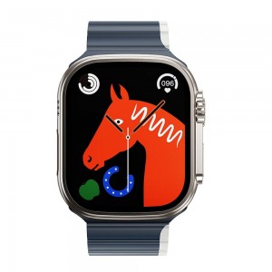 Apple Watch Band Hoco Magnetic Silicone 38 / 40 / 41 Mm As102 Midnight Blue With Gray