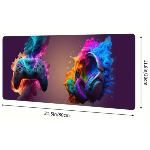 Gaming Mouse Pad με Σχέδιο Gamepad & Ακουστικών 84857206561