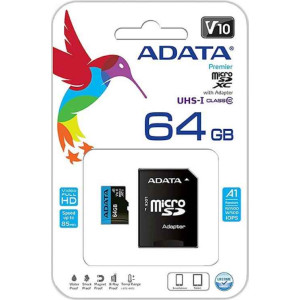 Adata Premier microSDXC 64GB U1 V10 A1 with Adapter