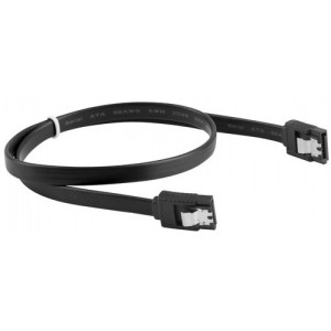 LANBERG SATA DATA III (6GB/S) F/F CABLE METAL CLIPS BLACK 30CM