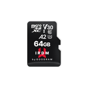 Goodram memory card irdm 64gb microsd uhs-i u3 v30 with adapter