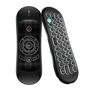Wireless remote control No brand R2, Air mouse, USB 2.4GHz, Microphone, IR learning, Black - 13043