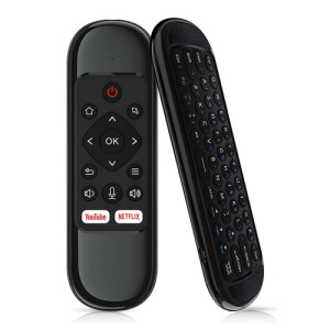 Wireless remote control No brand H6, Air mouse, USB 2.4GHz, IR learning, Black - 13046