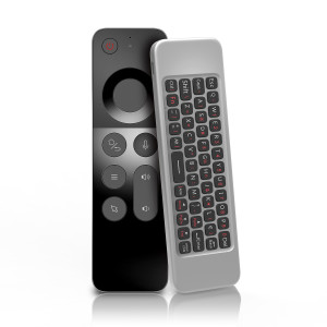 Wireless remote control No brand W3, Air mouse, USB 2.4GHz, Microphone, IR learning, Black - 13047