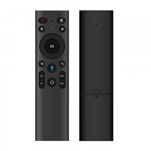 Wireless remote control No brand H01, Air mouse, USB 2.4GHz, Microphone, IR learning, Black - 13049