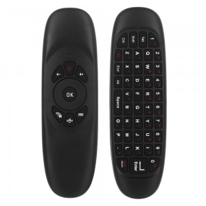 Wireless remote control No brand C120, Air mouse, USB 2.4GHz, Microphone, IR learning, Black - 13052