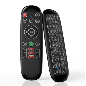 Wireless remote control No brand M6, Air mouse, USB 2.4GHz, Microphone, IR learning, Black - 13057
