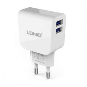 φορτιστής δικτύου LDNIO DL-АC56 DC100 240V 5V/2,1A Universal, 2 x USB - 14286