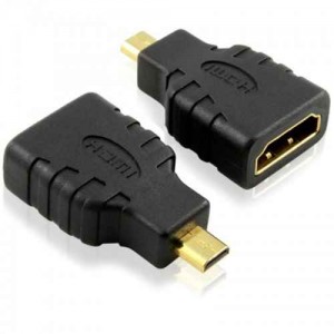 Αντάπτορας HDMI F - Micro Hdmi M, DeTech, Μαύρο - 17120