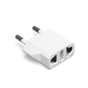 Adapter No brand, US to EU, 220V, <span style="font-weight:bold;color:red;">5 pieces</span>, High Quality, White - 17710