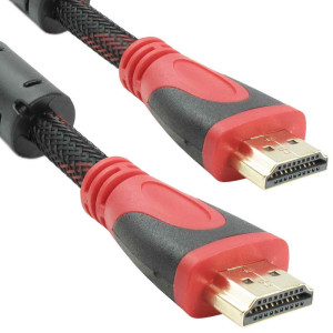 Καλώδιο HDMI Μ/Μ DeTech, 3m, Πλεξούδα και Φερριτή - 18019