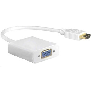 Μετατροπέας HDMI M - VGA F 0.15m, No brand, Λευκό - 18153
