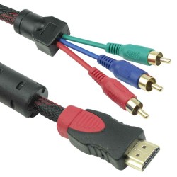 Καλώδιο DeTech HDMI σε 3xRCA, 1.8m, HQ - 18188