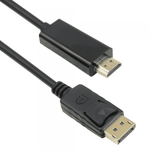 Καλώδιο DeTech DP 14+1 cooper σε HDMI, 1.8m, Μαύρο - 18273