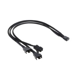 Καλώδιο No brand, Y-Splitter, For fan, 4PIN to 3x4PIN, 0.3m, Μαυρο - 18321