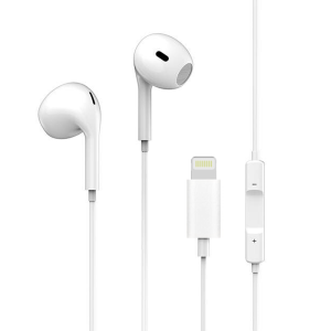Κινητά ακουστικά με μικρόφωνο Yookie XP107, Lightning, Λευκο - 20647
