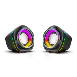 Ηχεία Aula N-107, 2x3W, USB, RGB, Μαυρο - 22186 Ηχεία Aula N-107, 2x3W, USB, RGB, Μαυρο - 22186