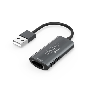 External Capture card Earldom ET-W17, USB, HDMI, Full HD, Gray - 40233