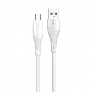 Kαλώδιο δεδομένων DeTech DE-44M3, Micro USB, 3.0m, Λευκο - 40270