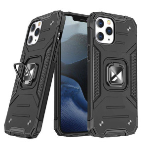 Wozinsky Ring Armor Case Kickstand Tough Rugged Cover for iPhone 13 μαύρο